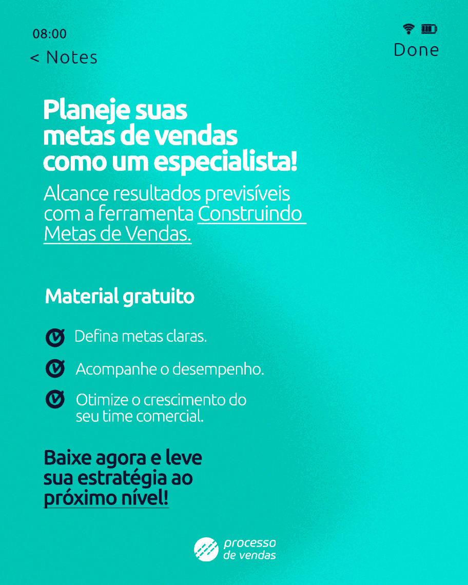 planejamento de metas de vendas